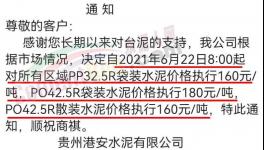 水泥價格大跌了！甚至跌破最低價！