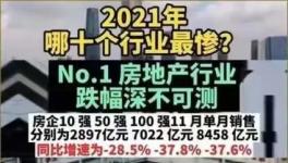 淚奔！2021年十大最慘行業(yè)排名來了！