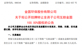 金圓股份擬掛牌轉讓互助金圓100%股權，退出水泥業(yè)務！