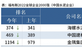 海螺、中建材、金隅入選福布斯2022全球企業(yè)2000強！