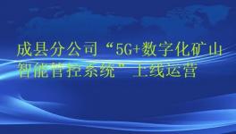 天津礦山成縣分公司“5G+數(shù)字化礦山智能管控系統(tǒng)”上線運(yùn)營